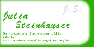 julia steinhauser business card